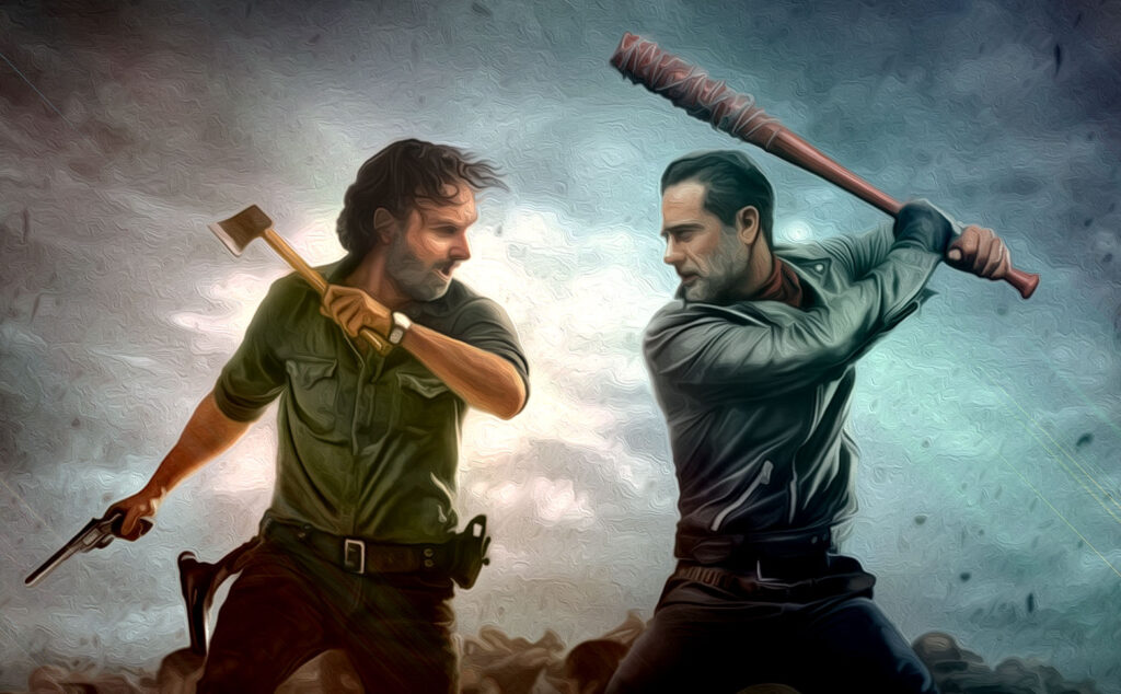 رمزية الشخصيتين الأكثر اثارة للجدل Rick Grimes و Negan